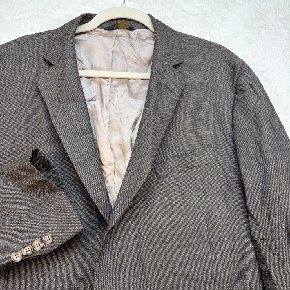 Brooks Brothers 48L Brown Blazer Sport Coat VBC Wool Italy‎ Classic 2 Button